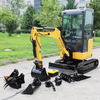 Infront Factory Wholesale Compact Mini Excavators Agriculture Machinery 1 Ton 1.8 Ton Mini Excavator with Boom Swing Digger