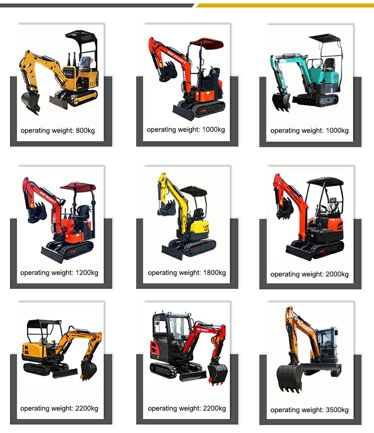 Smallest 1.8 Ton Mini Excavator 2 Ton Mini Digger 2 Ton Mini Bagger 2t Excavators for Home Use