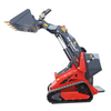 China Supply Skid Steer Loader with Certifications Mini Front Loading Machine Mini Loader with Attachments on Sale