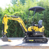 CE EPA Euro 5 Chinese 1.8 Tons Mini Excavator Compact Bagger with Closed Cabin