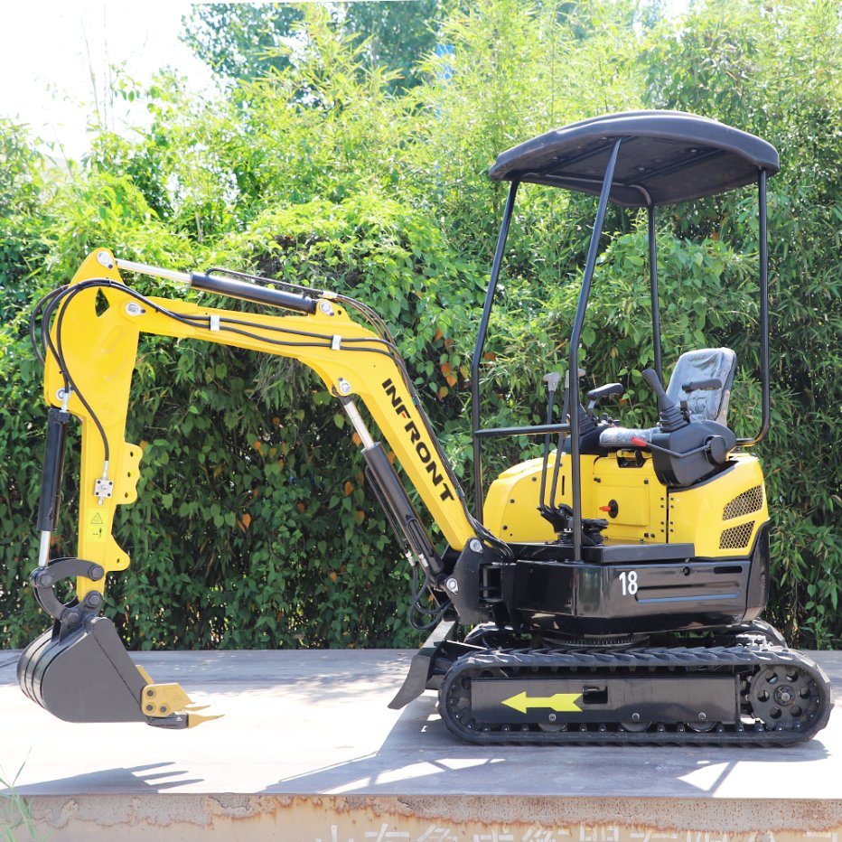 CE EPA Euro 5 Chinese 1.8 Tons Mini Excavator Compact Bagger with Closed Cabin