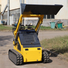 New Hydraulic Mini Wheel Crawler Loader Skid Steer Loader with 380kgs Loading Capacity