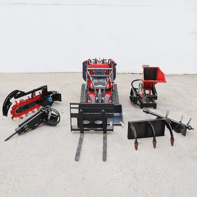 Skidsteer Mini Skid Steer Loader Attachment Cheap Mini Skid Steer Loader Diesel Crawler Loader for Sale with CE