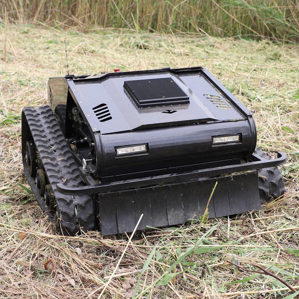 2024 New 9.5HP Robot Remote Control Lawn Mower Lithium Battery Crawler Lawn Mower with Snow Shovel