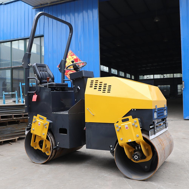 1 Ton Full Hydraulic Double Steel Wheel Roller Light Compaction Equipment Compactors Rollers with Good Price