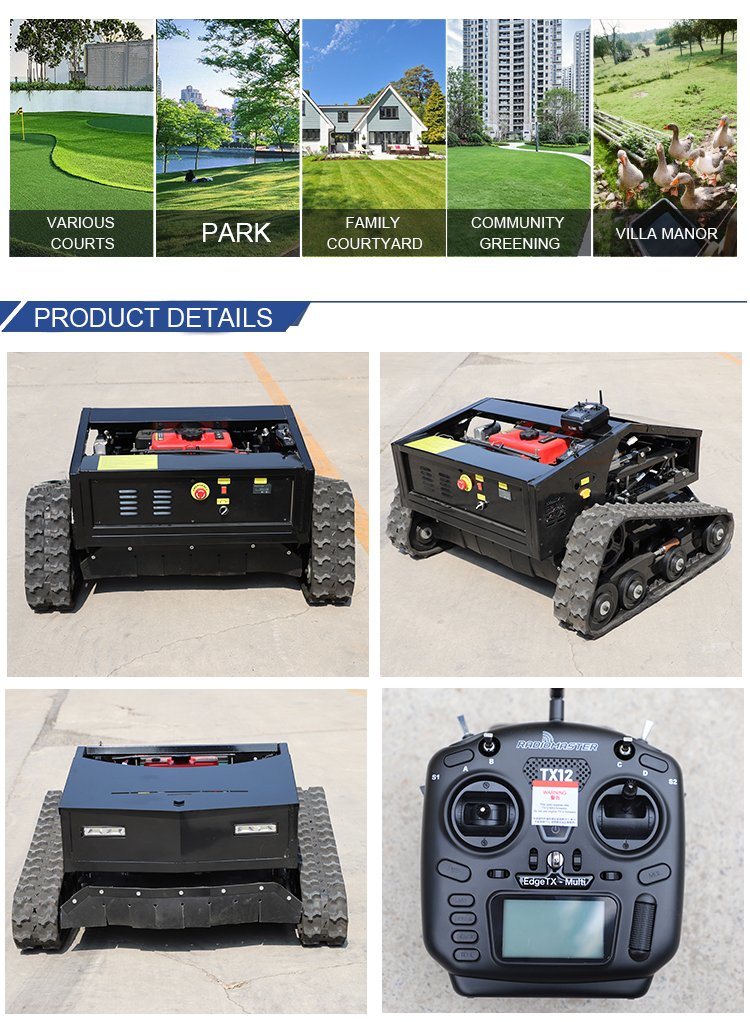 2024 New Small Crawler Remote Control Lawn Mower with CE EPA