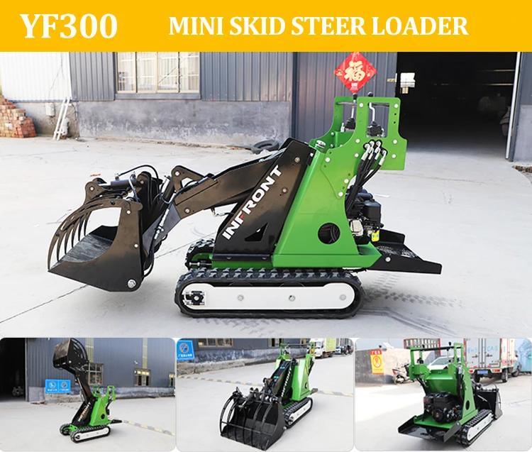 EPA 25HP Diesel Track Skid Steer Loader 500kg Mini Skid Steer Loader with Backhoe Excavator