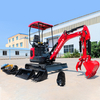 Free Shipping Home Mini Excavator Machinery New Crawler Digger 1 Ton 2 Ton EURO 5 Epa Kubota Engine Crawler Excavators 3.5 Ton