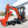 Cheapest Private Mini Excavator 2 Ton 3 Ton Mini Bagger Digger Machine 3.5 Ton Excavator For Sale