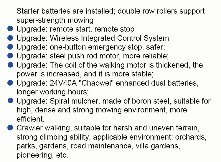 Home Use Mini Gasoline Remote Control Electric Battery Robot Lawn Mower Mini Automatic Crawler Lawn Mower