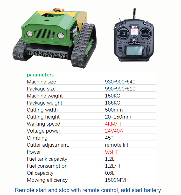 CE Approve Grass Cutting Machine Brush Lawn Mower for Agriculture Electric Remote Control Zero Turn Lawn Mower with Snow Shoval