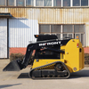 75HP Skid Loader 1000kg Track Skid Steer Loader Mini Front End Crawler Skid Loader for Snow or Parts