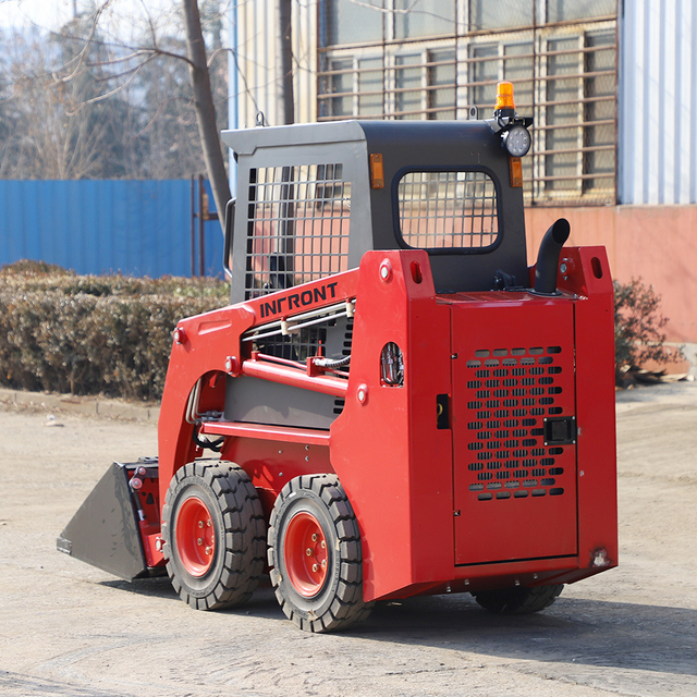 Mini Skid Steer Loader with Attachment Front Loader Tractor / Mini Crawler Tracked Skid Steer Front Loader