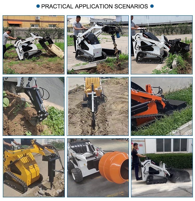 2024 Small Skid Steer Front End Loader with Bucket Attachment