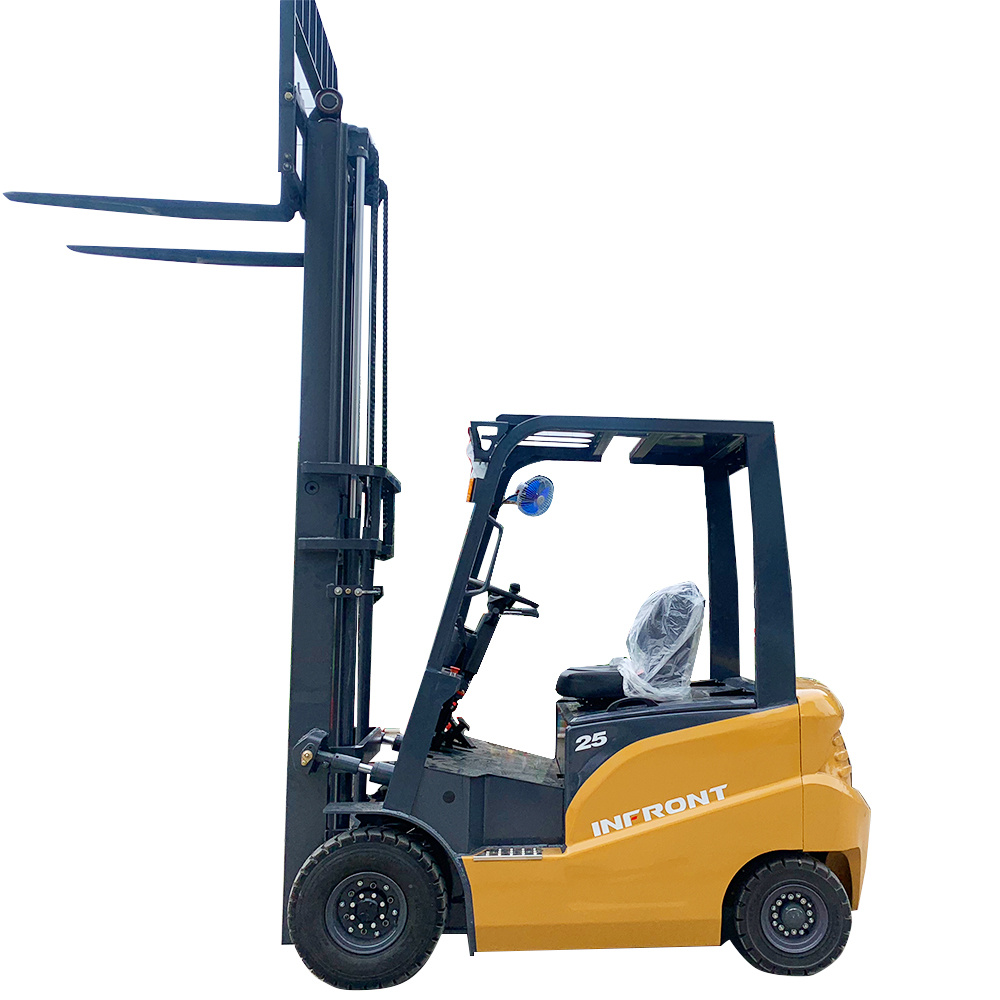 Lead-Acid Battery 4 Wheel 2 Ton Electric Forklift with EV Charging Gun