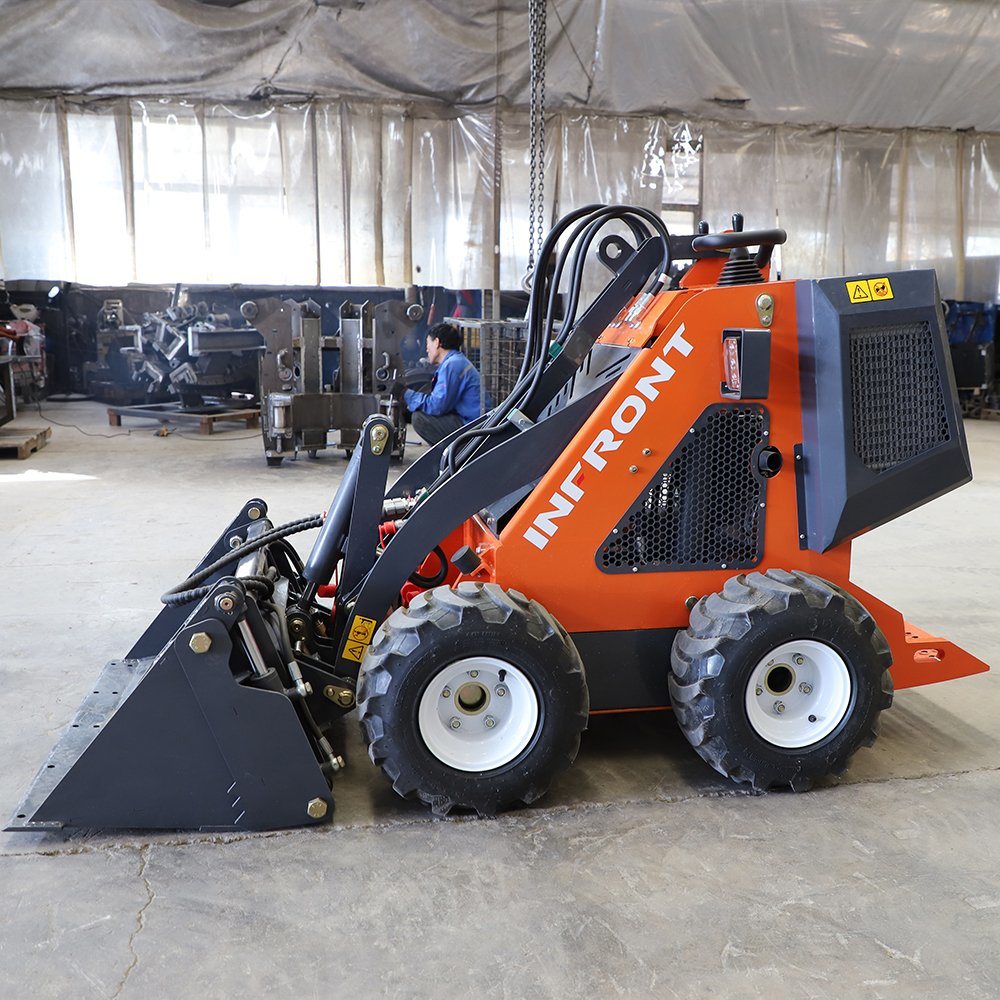 Cheap Steer Loader Diesel Chinese Skid Steer Loader with 4 in 1 Bucket for Sale