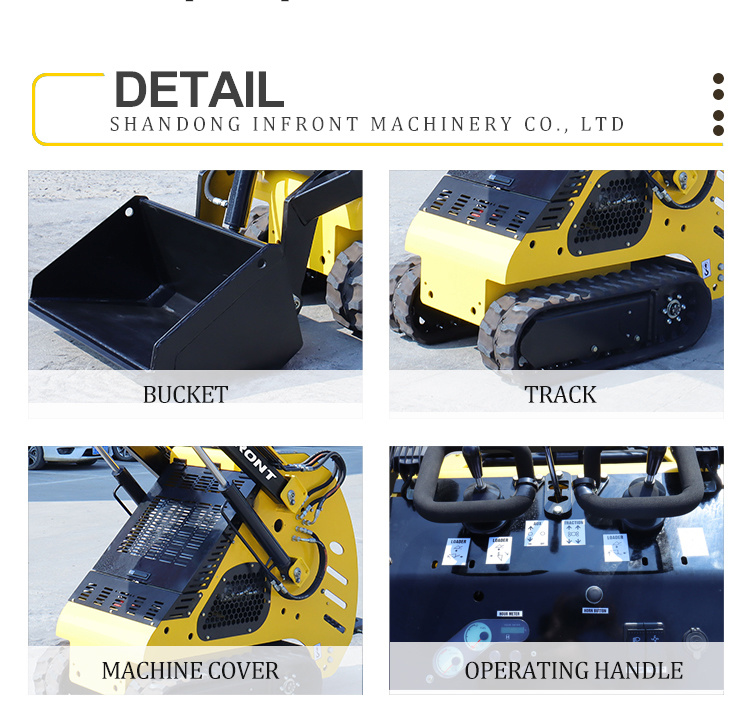 High Performance Mini and Small Tracked Loader Mini Skid Steer Loader with CE EPA