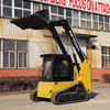 Mini Skid Steer Loader with Attachment Front Loader Tractor / Mini Crawler Tracked Skid Steer Front Loader