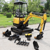 Cheap Price Mini Wheel or Track Drive Excavators Chinese Factory Small Digger 1.8tons Excavator