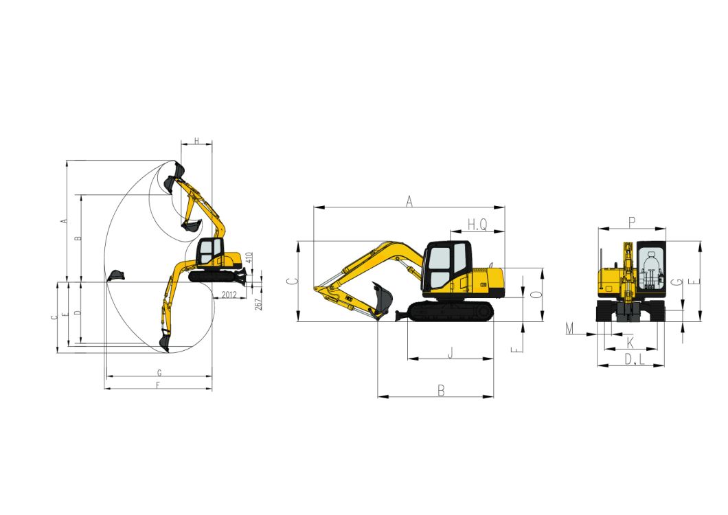 Hot Sale China 21-Ton Best Price Crawler Excavator Se210W with High Quality