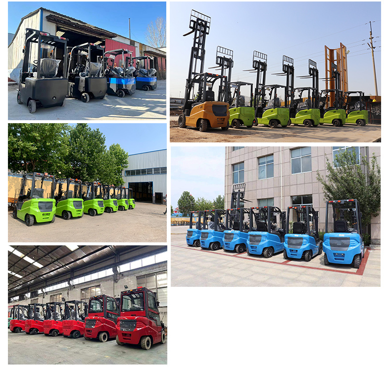 Lead-Acid Battery 4 Wheel 2 Ton Electric Forklift with EV Charging Gun