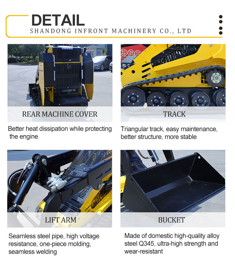 Free Shipping Cheap EPA Engine Wheel Loader Diesel Mini Skid Steer Track Loader with Track