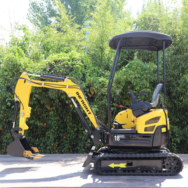 CE EPA Euro 5 Chinese 1.8 Tons Mini Excavator Compact Bagger with Closed Cabin