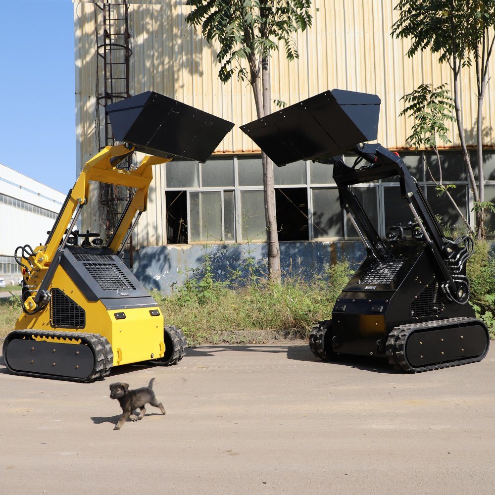 New Hydraulic Mini Wheel Crawler Loader Skid Steer Loader with 380kgs Loading Capacity