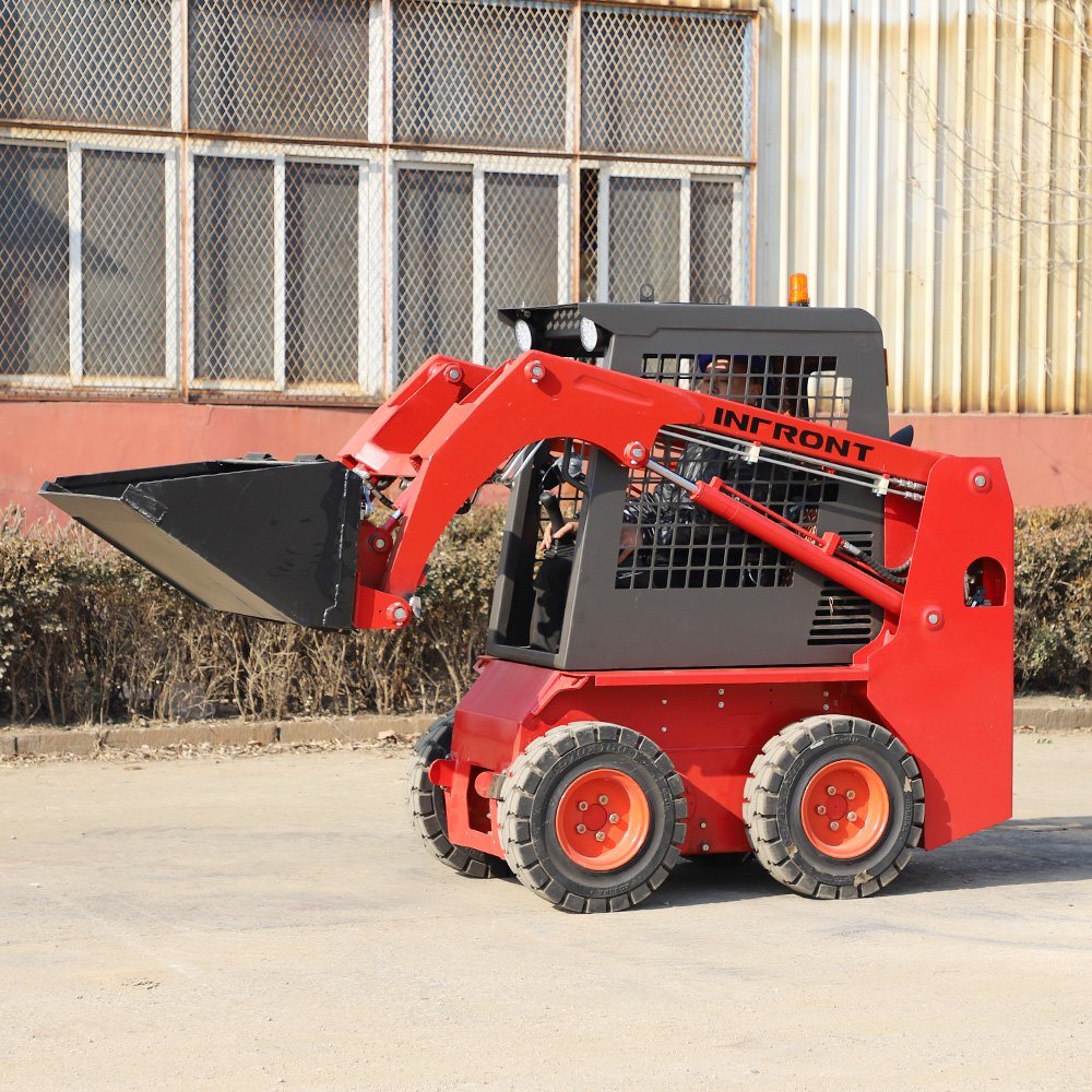 Mini Skid Steer Loader with Attachment Front Loader Tractor / Mini Crawler Tracked Skid Steer Front Loader